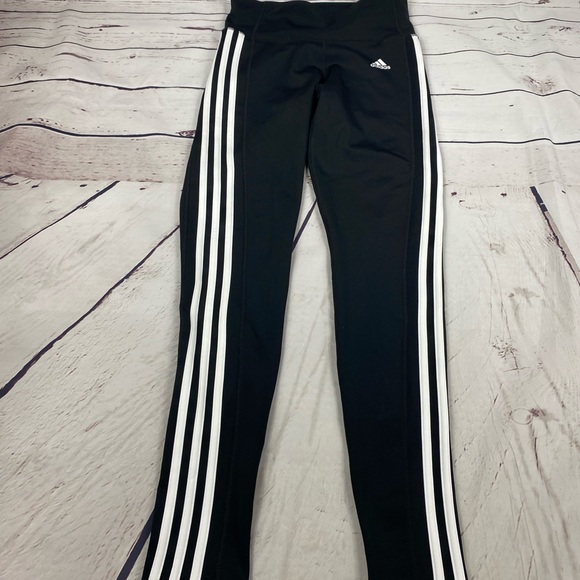 Adidas Black Stripe Leggings - Picture 6 of 8